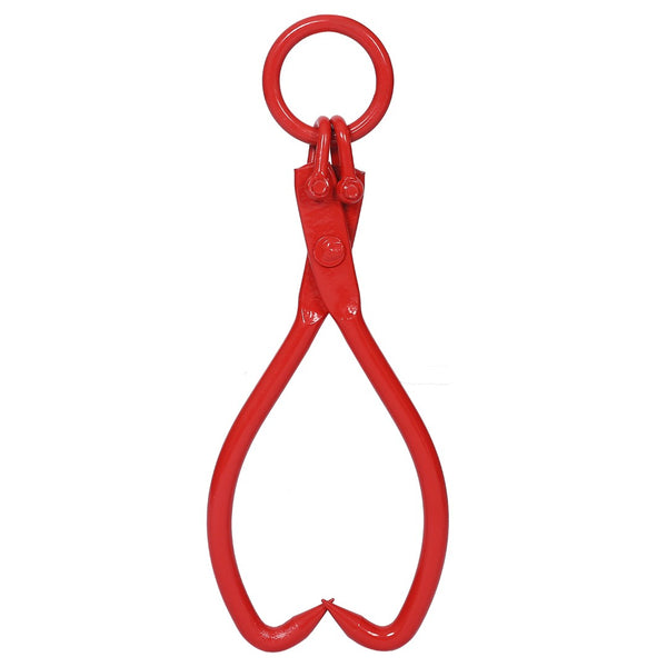 English Elm Skidding Tongs Heavy Duty Powder Coated Steel Log Grip Tool with 32 Inch Chain Ring W46537379