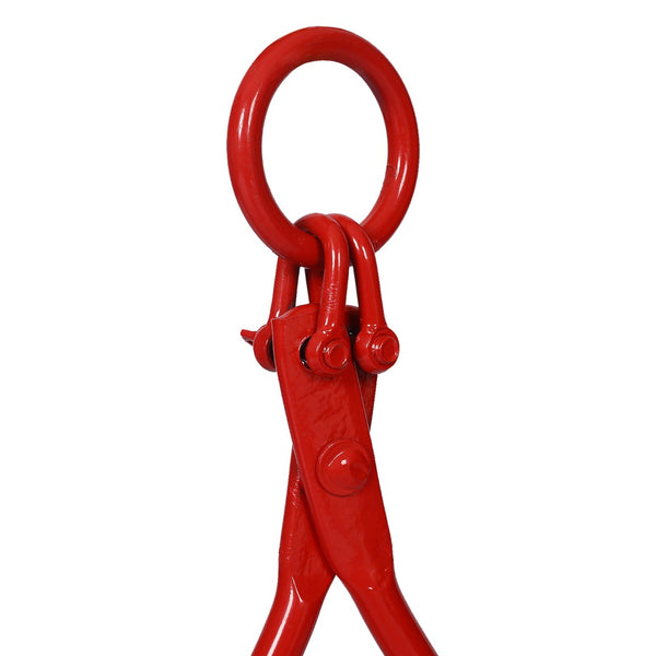 English Elm Skidding Tongs Heavy Duty Powder Coated Steel Log Grip Tool with 32 Inch Chain Ring W46537379