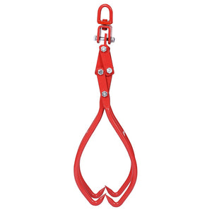 English Elm 4 Claw Steel Logging Tongs with Self-tightening Grip for Heavy Timber Skidding W46537381