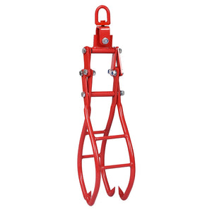 English Elm 4 Claw Steel Logging Tongs with Self-tightening Grip for Heavy Timber Skidding W46537381
