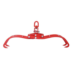 English Elm 4 Claw Steel Logging Tongs with Self-tightening Grip for Heavy Timber Skidding W46537381
