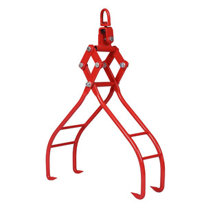 English Elm 4 Claw Heavy Duty Timber Logging Tongs 3000 Lb Rated Powder Coated Steel Grabber W46537382