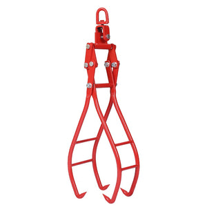 English Elm 4 Claw Heavy Duty Timber Logging Tongs 3000 Lb Rated Powder Coated Steel Grabber W46537382