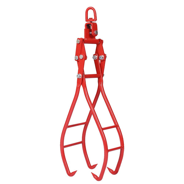 English Elm 4 Claw Heavy Duty Timber Logging Tongs 3000 Lb Rated Powder Coated Steel Grabber W46537382