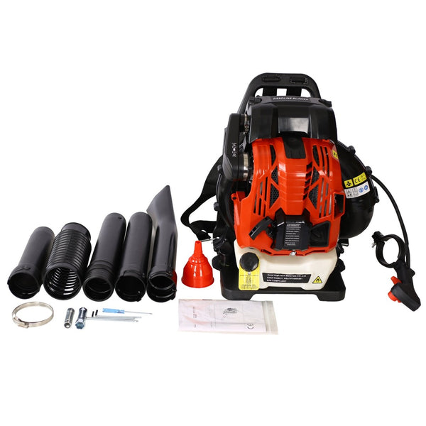 English Elm 76cc 4-stroke Backpack Gas Blower 750 Cfm Heavy Duty Ergonomic Harness Yard Cleanup W46537478