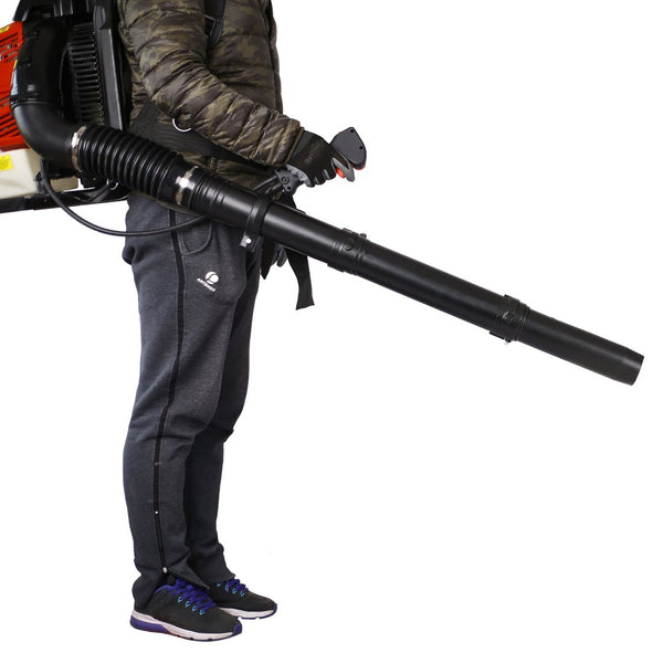English Elm 76cc 4-stroke Backpack Gas Blower 750 Cfm Heavy Duty Ergonomic Harness Yard Cleanup W46537478