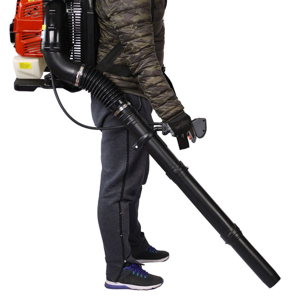 English Elm 76cc 4-stroke Backpack Gas Blower 750 Cfm Heavy Duty Ergonomic Harness Yard Cleanup W46537478