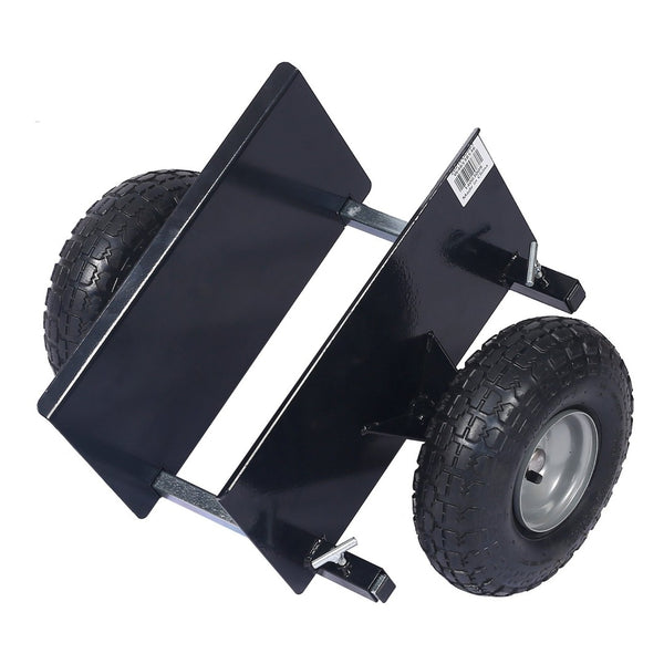 English Elm 600lb Panel Dolly Alloy Steel Frame with Pneumatic Wheels for Heavy Jobsite Use Black W46538536