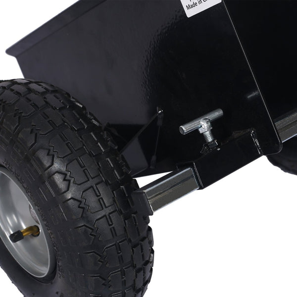 English Elm 600lb Panel Dolly Alloy Steel Frame with Pneumatic Wheels for Heavy Jobsite Use Black W46538536