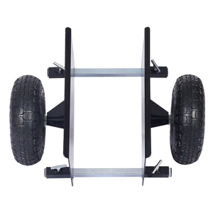 English Elm 600lb Panel Dolly Alloy Steel Frame with Pneumatic Wheels for Heavy Jobsite Use Black W46538536