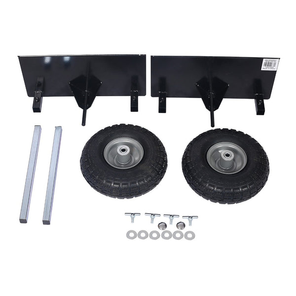 English Elm 600lb Panel Dolly Alloy Steel Frame with Pneumatic Wheels for Heavy Jobsite Use Black W46538536