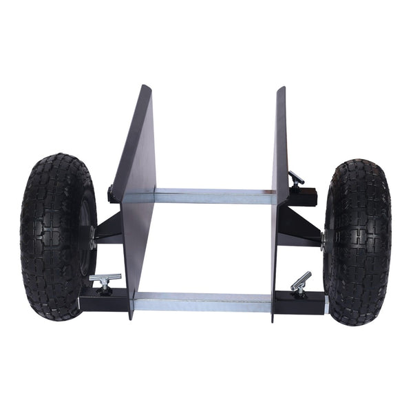 English Elm 600lb Panel Dolly Alloy Steel Frame with Pneumatic Wheels for Heavy Jobsite Use Black W46538536