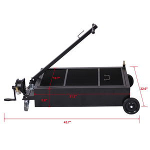 English Elm 20-gallon Low Profile Oil Drain Unit with Manual Pump for Trucks and Shop Bays W46538728