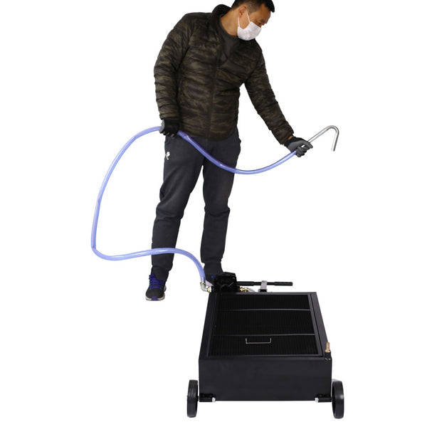 English Elm 20-gallon Low Profile Oil Drain Unit with Manual Pump for Trucks and Shop Bays W46538728