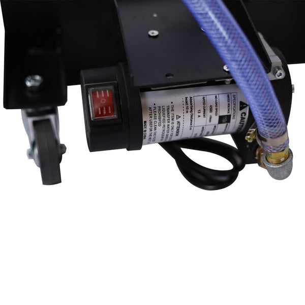 English Elm 20 Gallon Low Profile Electric Oil Drainer with Pump Hose and Wheeled Shop Base W46538729