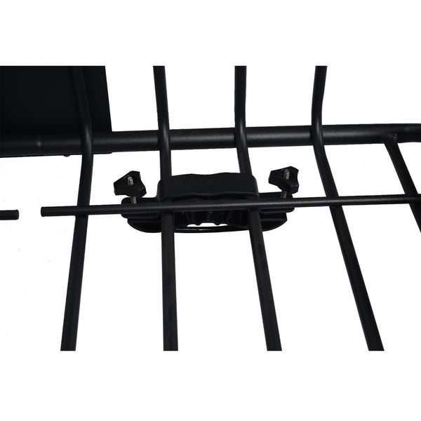 English Elm Rooftop Cargo Basket Steel Roof Rack with Wind Fairing for All-weather Hauling W46540103