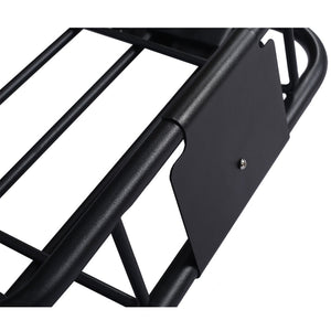 English Elm Rooftop Cargo Basket Steel Roof Rack with Wind Fairing for All-weather Hauling W46540103