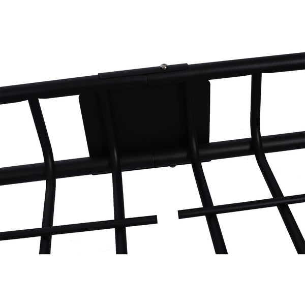 English Elm Rooftop Cargo Basket Steel Roof Rack with Wind Fairing for All-weather Hauling W46540103