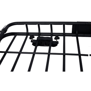 English Elm Rooftop Cargo Basket Steel Mesh Rack with Wind Fairing for Overlanding Adventure W46540105