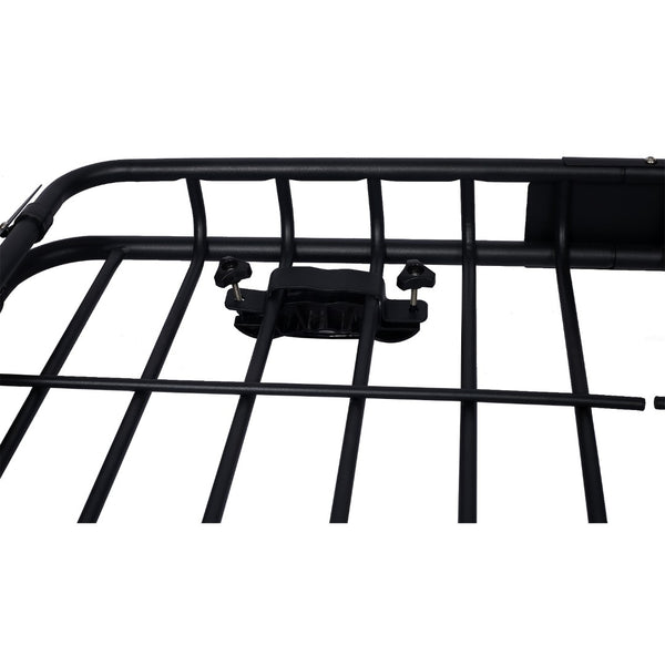 English Elm Rooftop Cargo Basket Steel Mesh Rack with Wind Fairing for Overlanding Adventure W46540105