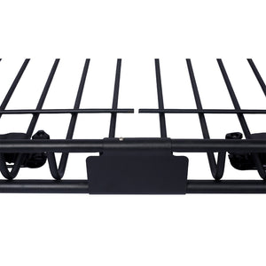 English Elm Rooftop Cargo Basket Steel Mesh Rack with Wind Fairing for Overlanding Adventure W46540105