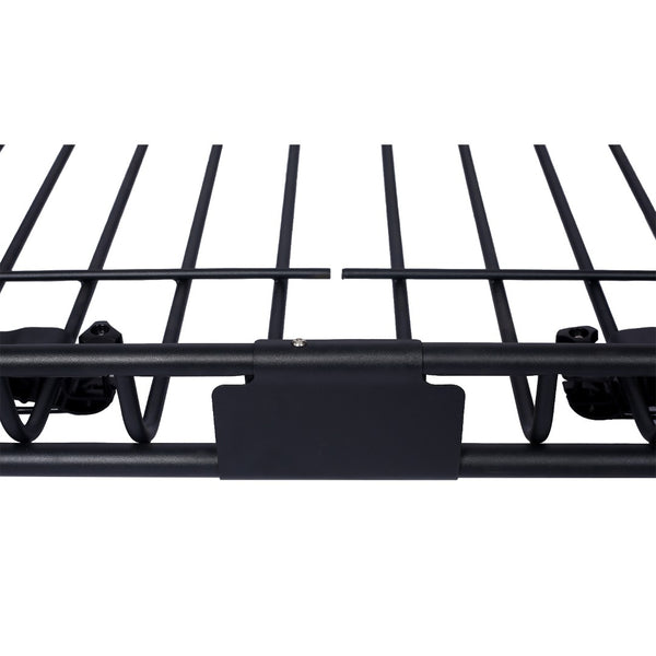 English Elm Rooftop Cargo Basket Steel Mesh Rack with Wind Fairing for Overlanding Adventure W46540105