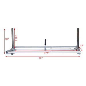 English Elm Chainsaw Mill Portable Aluminum Steel Log Lumber Planking Rig Fits 14 to 48 Inch Bars W46540109