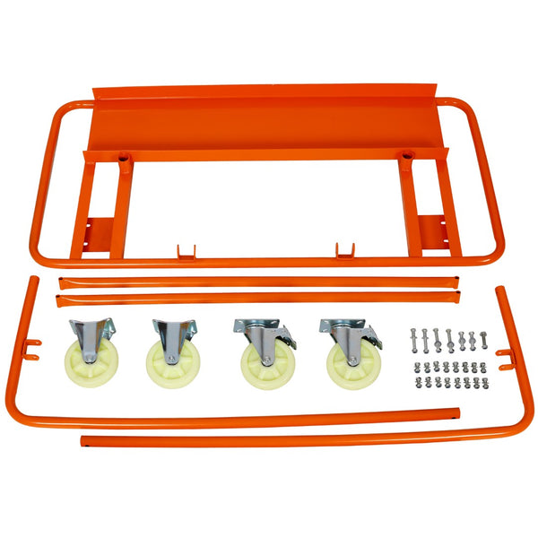 English Elm Heavy Duty Steel Panel Dolly with Locking Casters and 1600lb Jobsite Capacity W46540330