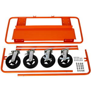 English Elm Heavy Steel Panel Dolly with Powder-coated Frame and 2400lb Swivel Caster Capacity W46540331