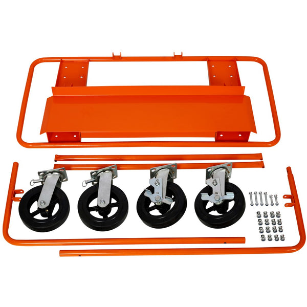 English Elm Heavy Steel Panel Dolly with Powder-coated Frame and 2400lb Swivel Caster Capacity W46540331