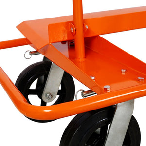 English Elm Heavy Steel Panel Dolly with Powder-coated Frame and 2400lb Swivel Caster Capacity W46540331