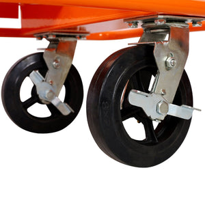 English Elm Heavy Steel Panel Dolly with Powder-coated Frame and 2400lb Swivel Caster Capacity W46540331