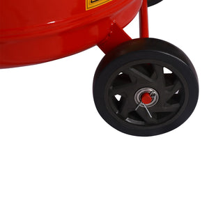 English Elm 18 Gallon Steel Waste Oil Drain Tank with Adjustable Height Column and Rolling Casters W46540558
