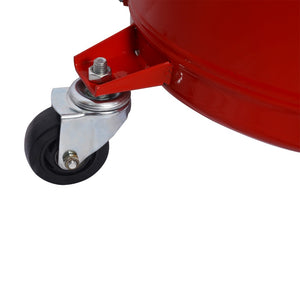 English Elm 18 Gallon Steel Waste Oil Drain Tank with Adjustable Height Column and Rolling Casters W46540558