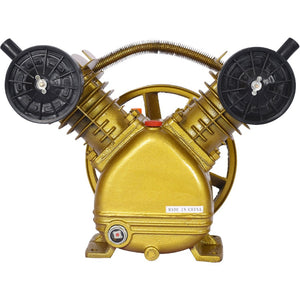 English Elm 3hp Cast Iron V-twin Cylinder Pump Belt Driven 115 Psi Industrial Air Compressor Head W46541457