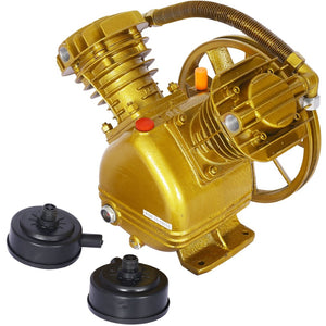 English Elm 3hp Cast Iron V-twin Cylinder Pump Belt Driven 115 Psi Industrial Air Compressor Head W46541457