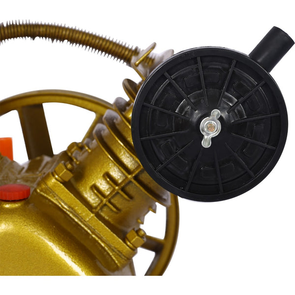 English Elm 3hp Cast Iron V-twin Cylinder Pump Belt Driven 115 Psi Industrial Air Compressor Head W46541457