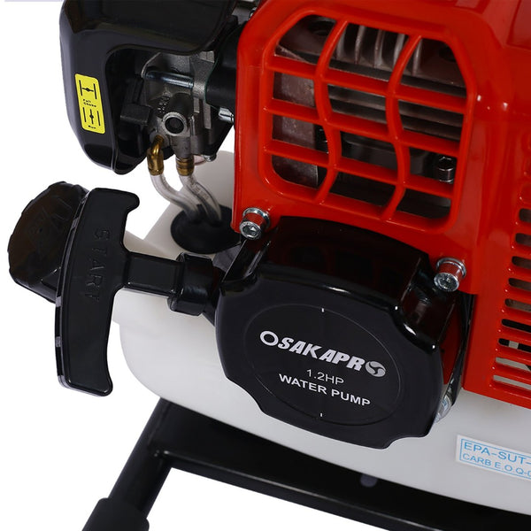 English Elm Gasoline Powered 2-stroke Transfer Pump 33cc Aluminum Alloy Build 20 Gpm Flow W46541459