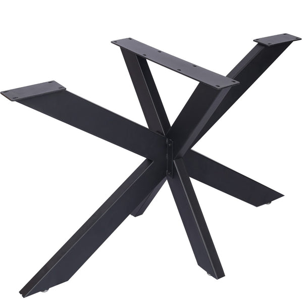 English Elm Table Spider Frame Welded Steel Base for Conference Desks with Powder Coated Finish W46541489