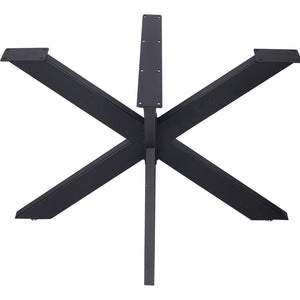 English Elm Table Spider Frame Welded Steel Base for Conference Desks with Powder Coated Finish W46541489