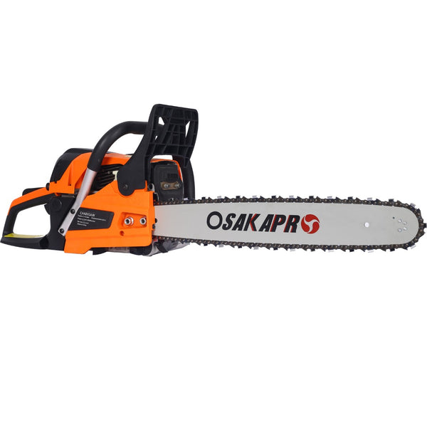 English Elm Chainsaw Gas Powered 58cc 22 Inch Bar Two Stroke Engine for Yard Work and Tree Felling W46542539