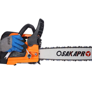 English Elm Chainsaw Gas Powered 58cc 22 Inch Bar Two Stroke Engine for Yard Work and Tree Felling W46542539