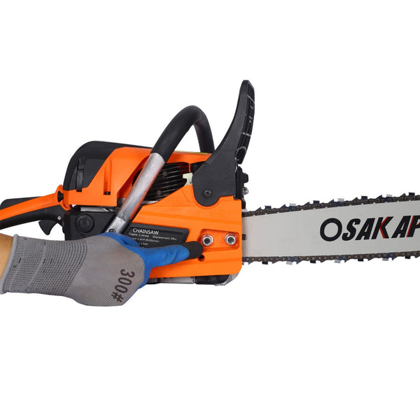 English Elm Chainsaw Gas Powered 58cc 22 Inch Bar Two Stroke Engine for Yard Work and Tree Felling W46542539