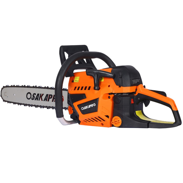 English Elm Chainsaw Gas Powered 58cc 22 Inch Bar Two Stroke Engine for Yard Work and Tree Felling W46542539