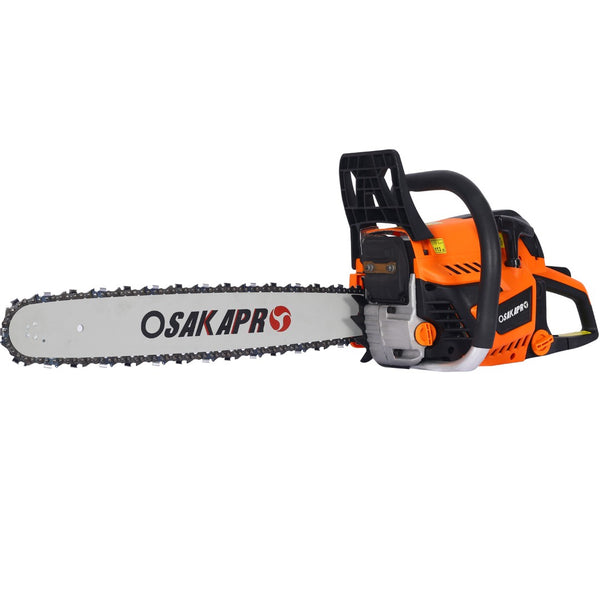 English Elm Chainsaw Gas Powered 58cc 22 Inch Bar Two Stroke Engine for Yard Work and Tree Felling W46542539