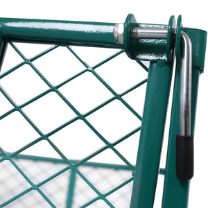 English Elm Steel Mesh Garden Cart with Removable Flatbed Sides and 550 Lb Hauling Capacity Green W46542634