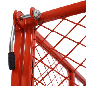 English Elm Steel Mesh Garden Cart with Removable Flatbed Sides and 550 Lb Hauling Capacity Red W46542635