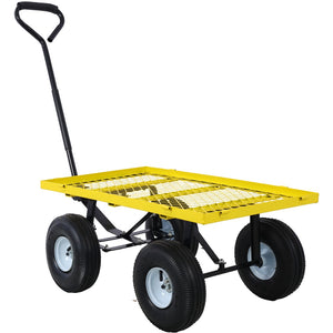 English Elm Steel Mesh Garden Cart with Removable Walls 550 Lb Hauling Capacity for Yard Work W46542636