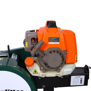 English Elm Double Flywheel Gas Log Splitter 7 Ton Kinetic 63cc Engine Portable Auto Return W46542961