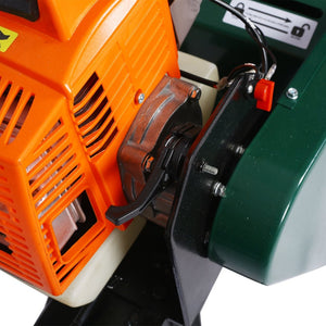 English Elm Double Flywheel Gas Log Splitter 7 Ton Kinetic 63cc Engine Portable Auto Return W46542961